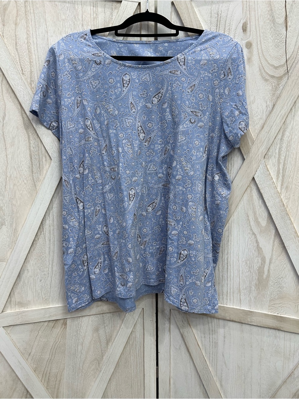 Classic Blue Paisley Short Sleeve Tee